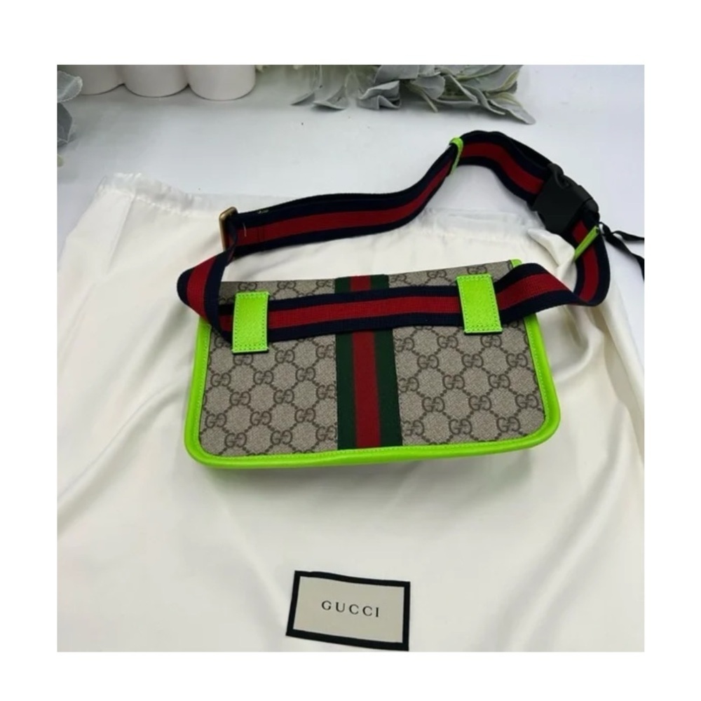 Gucci GG Supreme OPHIDIA belt bag adjustable 80 cm made in Italy - Picture 3 of 6